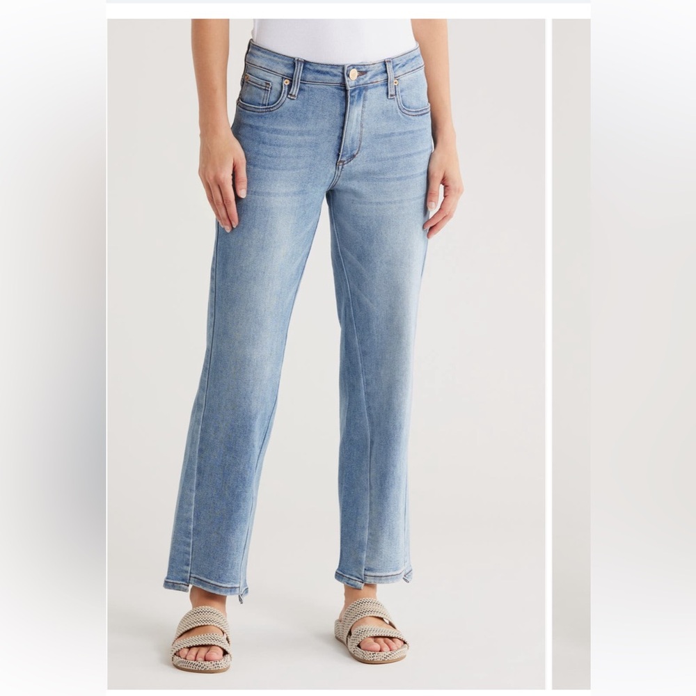 STS Blue Faye Raw Step Hem Ankle Wide Leg Jeans